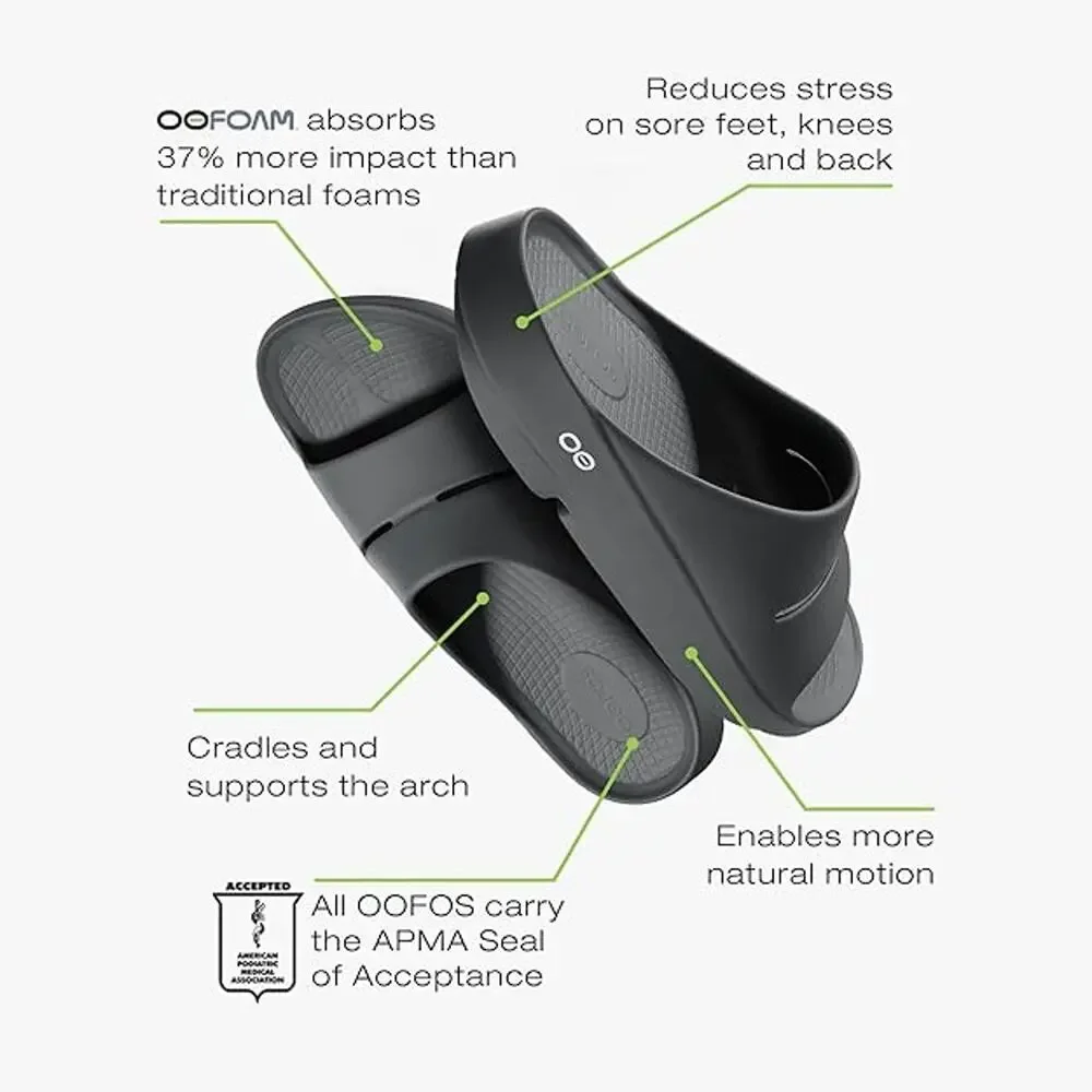 NWT! OOFOS OOahh Slide, Black‎ - Men’s Size 5, Women’s Size 7